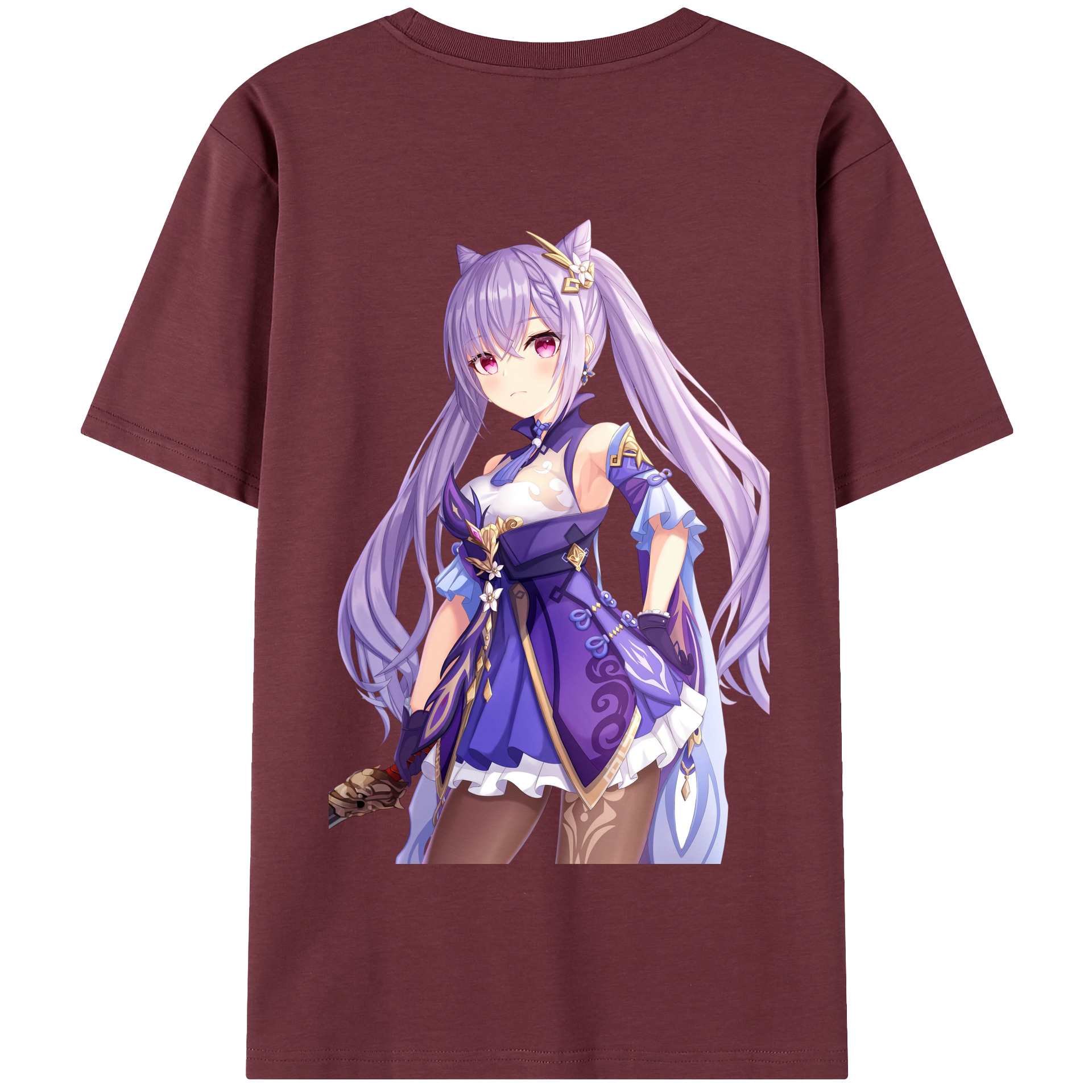 げんし神 刻晴 こくせい genshin Kokusei 綿100％半袖Tシャツ（背面プリント）